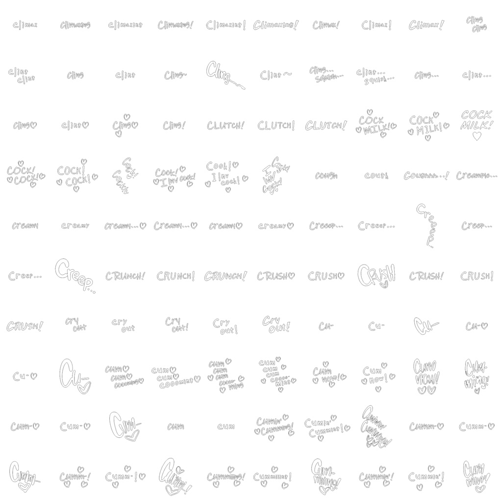 Collection of Erotic Sound Effects (Onomatopoeia) over 3,500 items! 英語版エッチ漫画用オノマトペ集 3500種類以上!