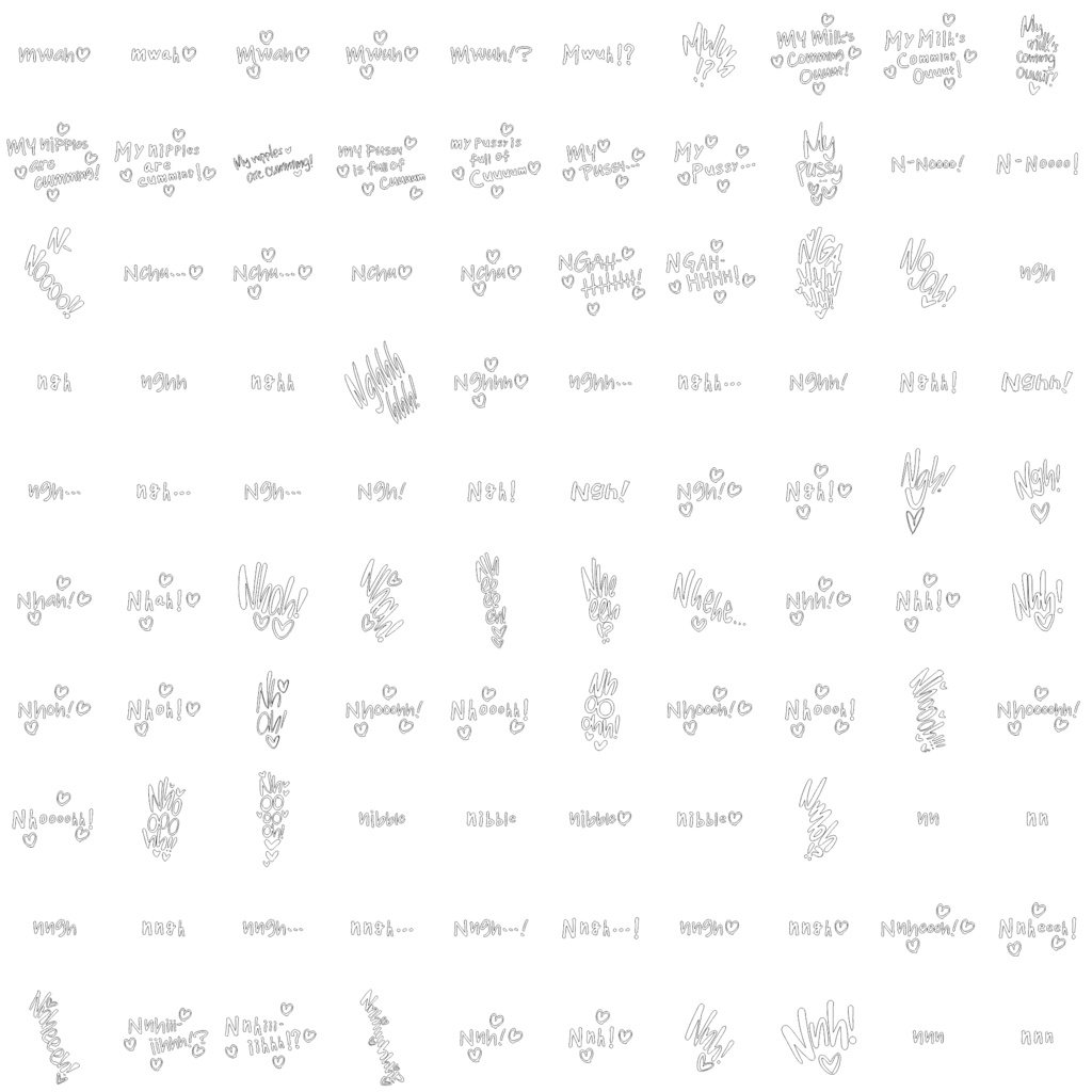 Collection of Erotic Sound Effects (Onomatopoeia) over 3,500 items! 英語版エッチ漫画用オノマトペ集 3500種類以上!