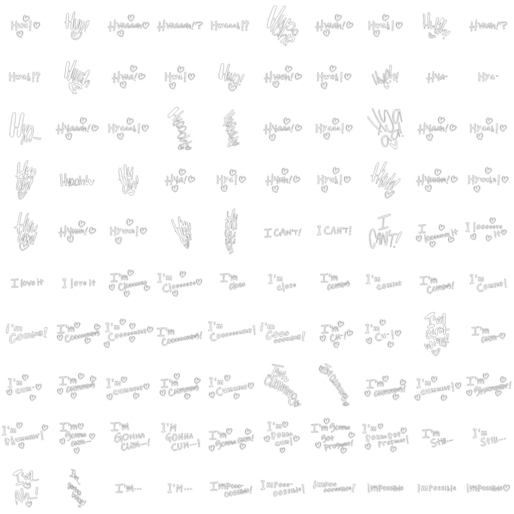 Collection of Erotic Sound Effects (Onomatopoeia) over 3,500 items! 英語版エッチ漫画用オノマトペ集 3500種類以上!