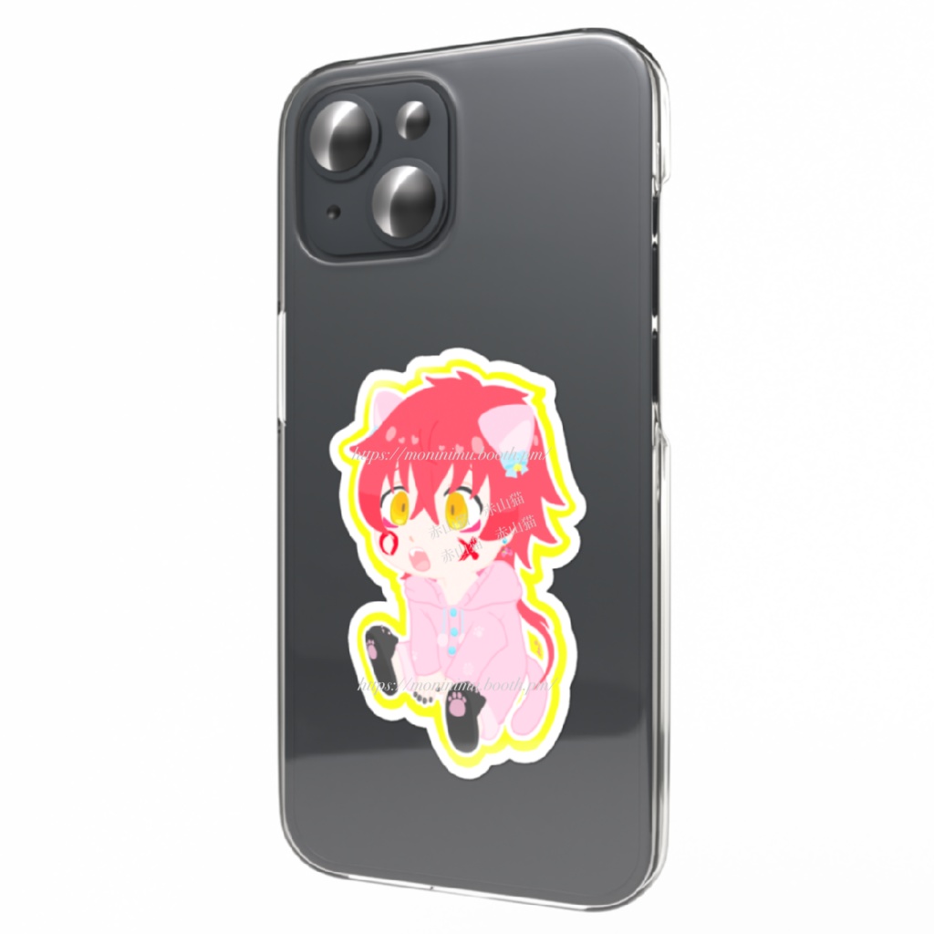 赤山猫 mini おすわり ステッカー