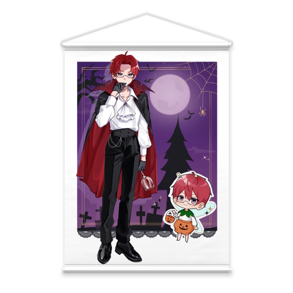 なたろーハロウィンイラストタペストリー(2025)