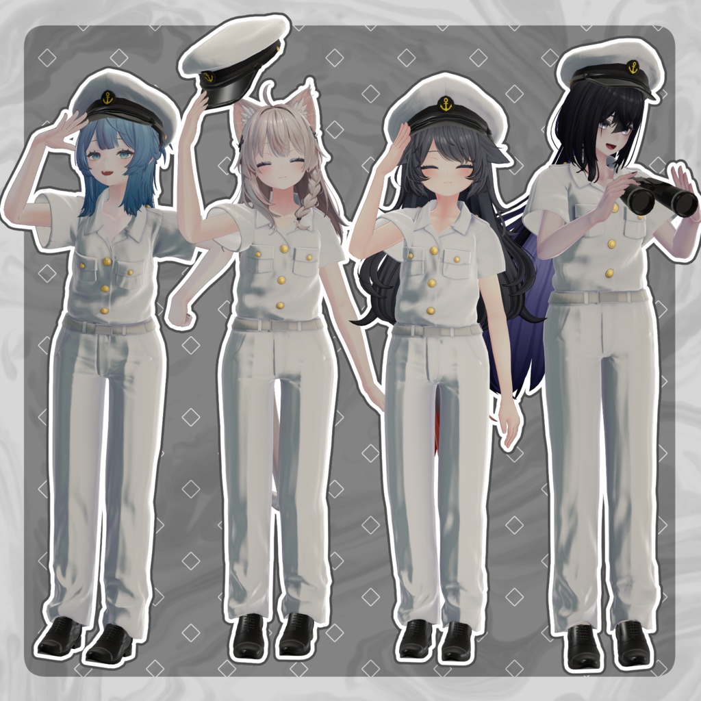 シンプル船乗り制服【7アバター対応】