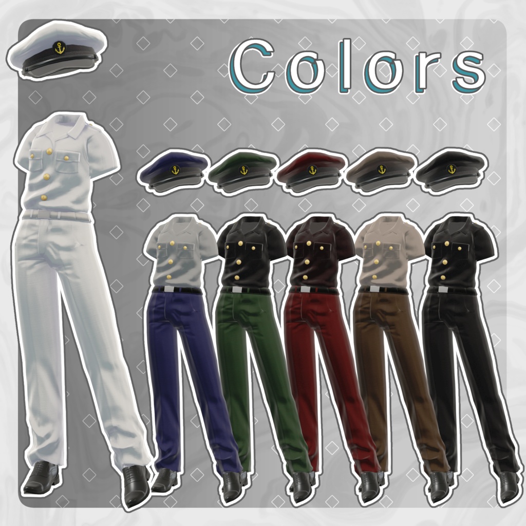 シンプル船乗り制服【7アバター対応】