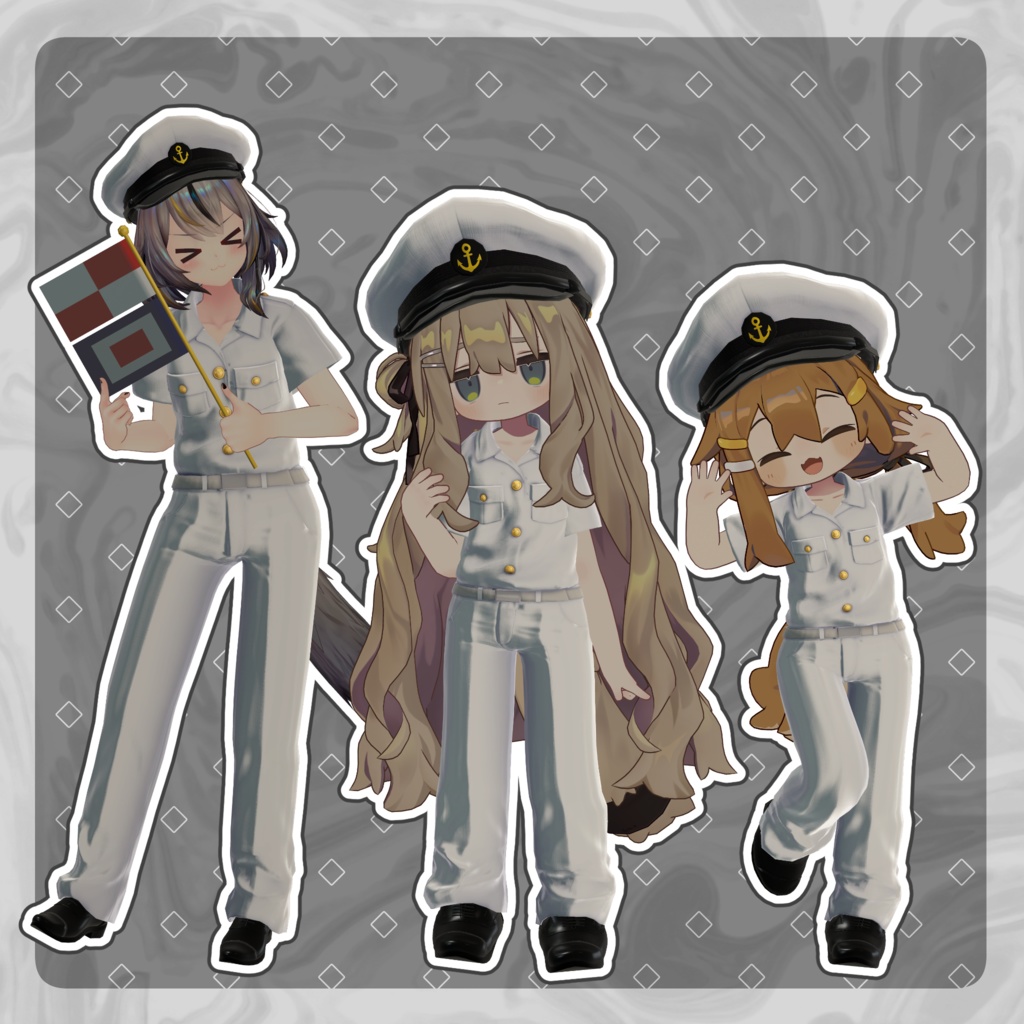 シンプル船乗り制服【7アバター対応】