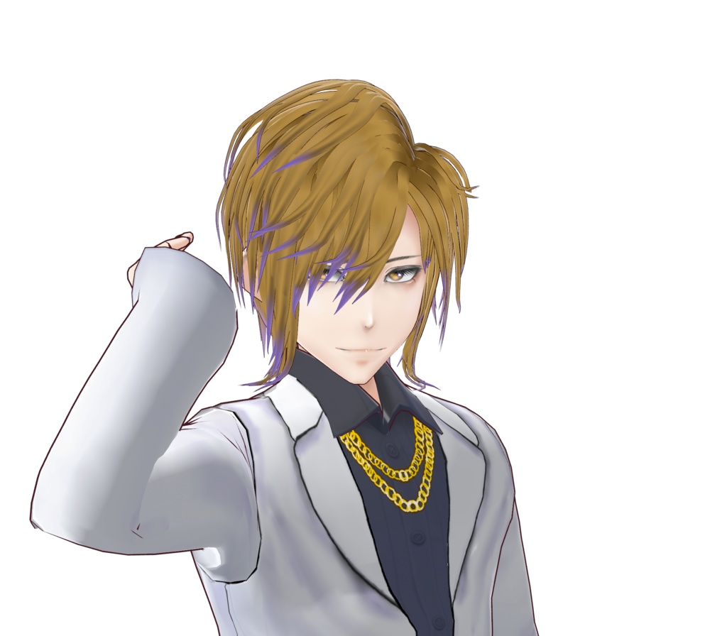 【VRoid用】ホスト風筋盛りヘアー