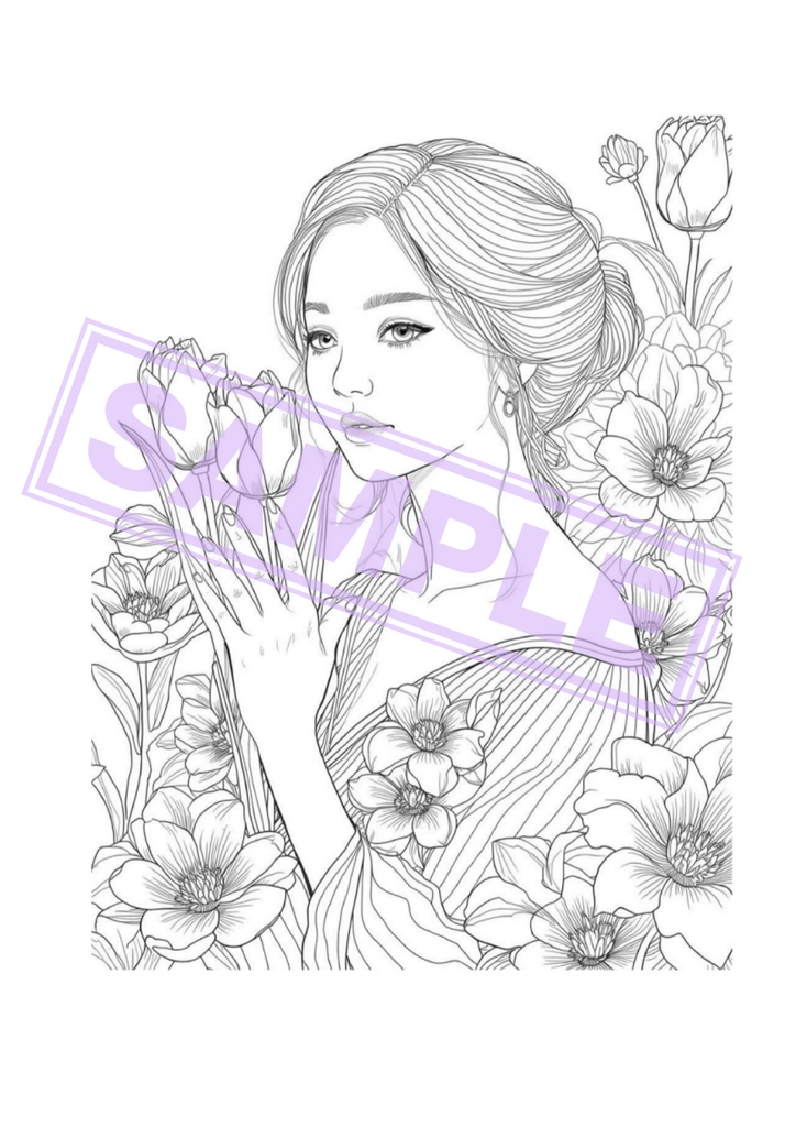 心はぐくむ癒しの塗り絵12選 Flower Collection【デジタル版】