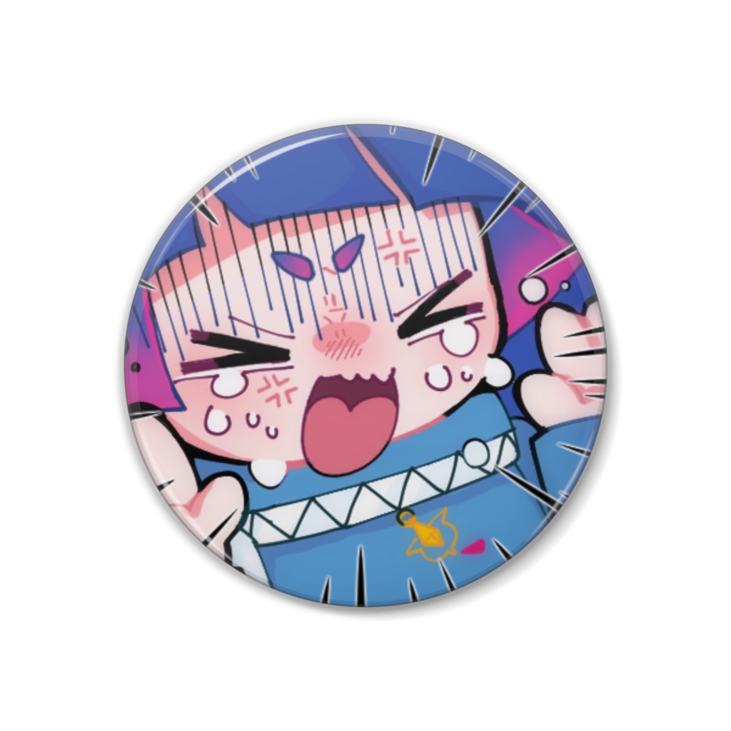 【雨灯てとら】38mm缶バッジ:ぎゃあああ
