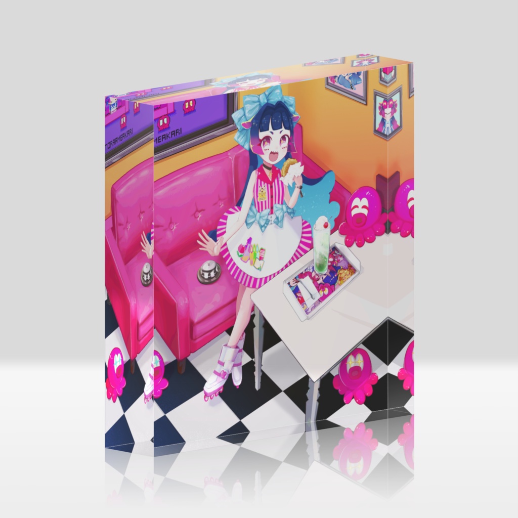 【雨灯てとら】ぎっしり!! アクリルブロック：1周年ver.