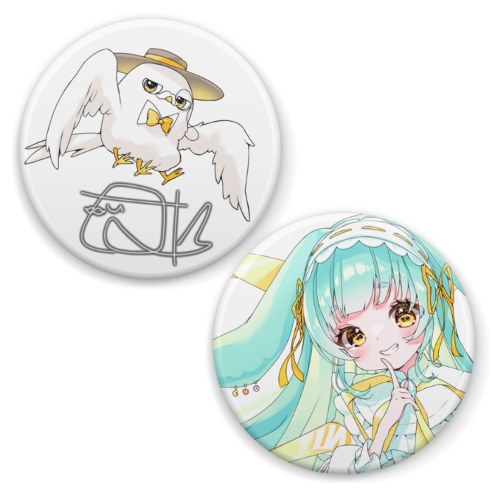 【八烏ぐる】いっしょにつれてって!缶バッジ(キービジュアル)