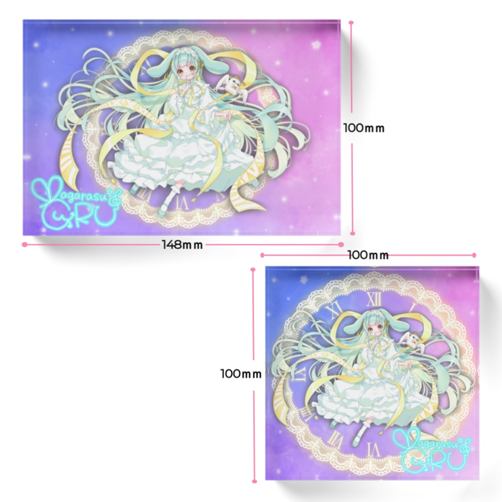 【八烏ぐる】ぐるといっしょ!アクリルブロック(キービジュアル / サイン入り)