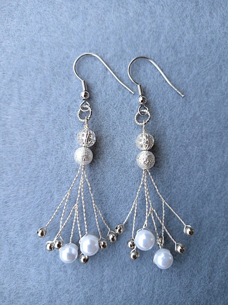 wire ピアス 金銀