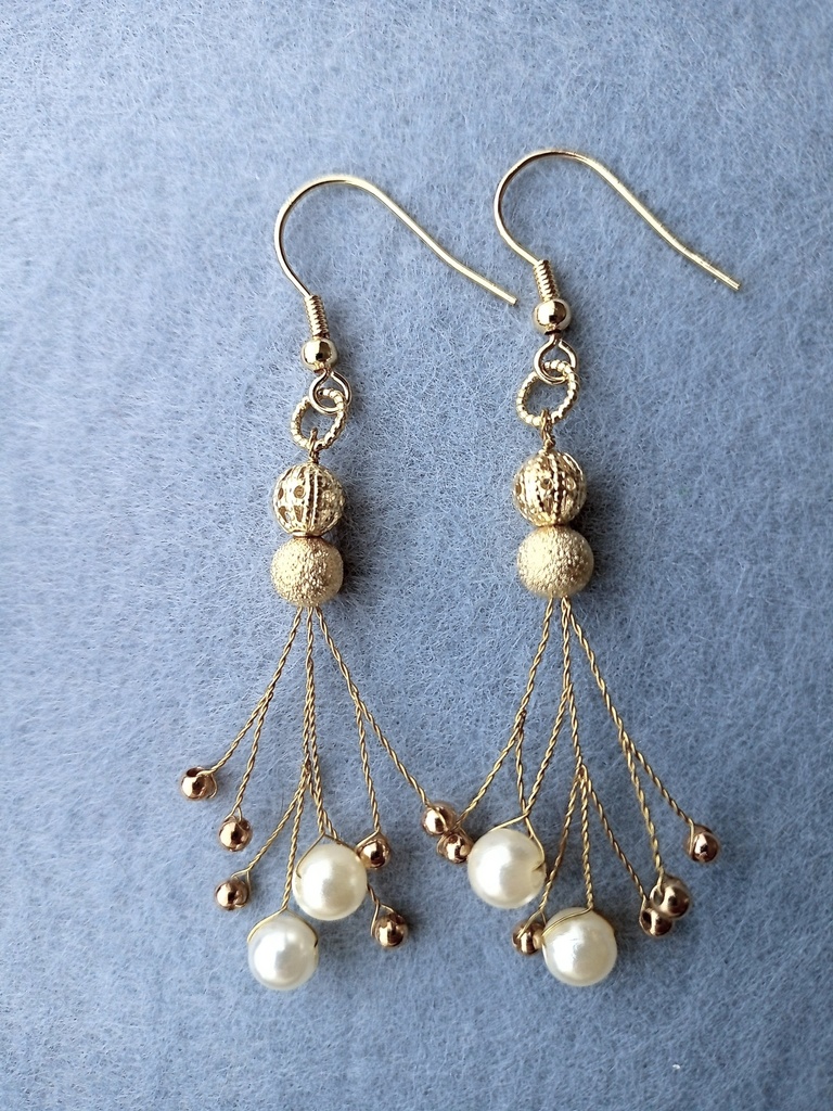 wire ピアス 金銀