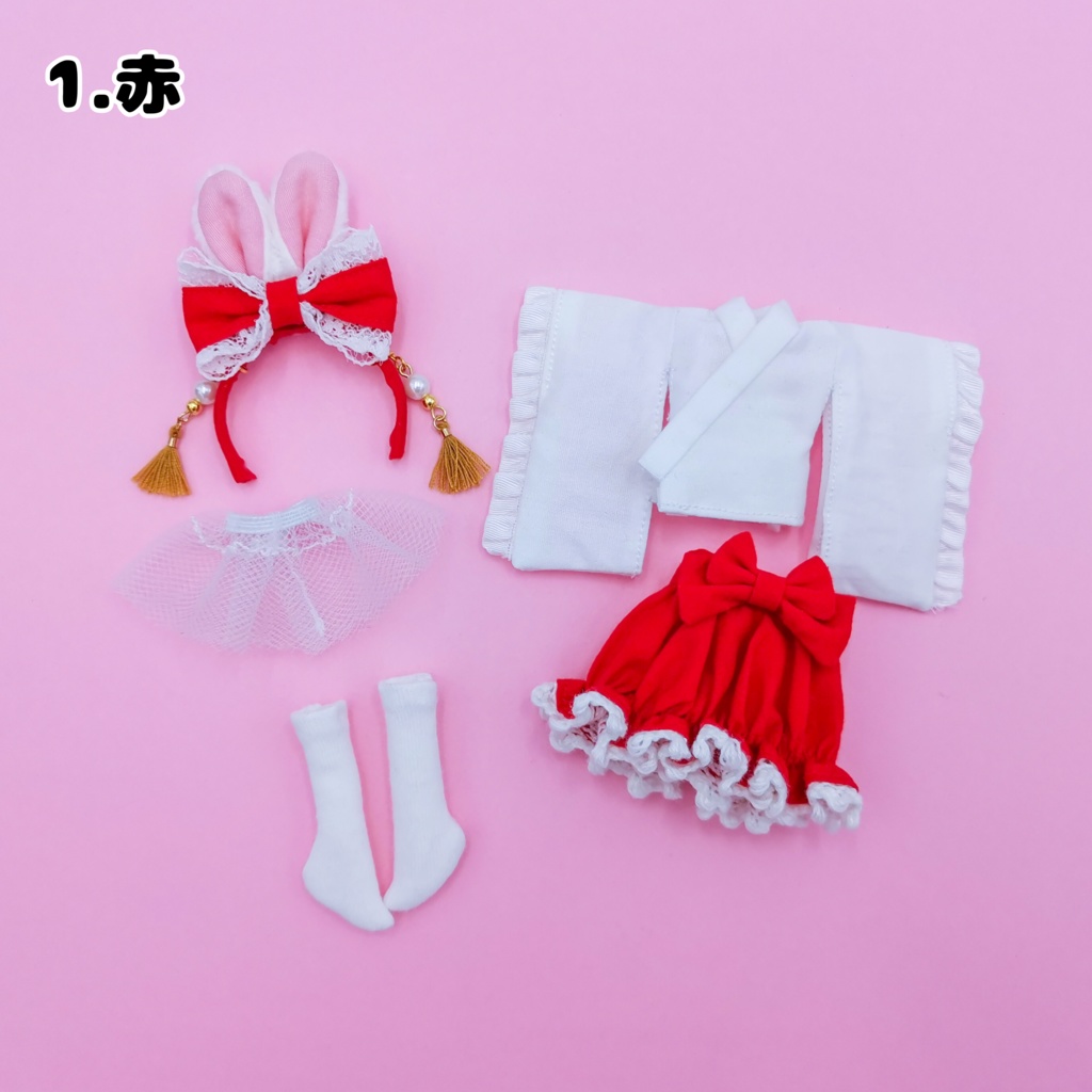 うさぎさん巫女風服セット