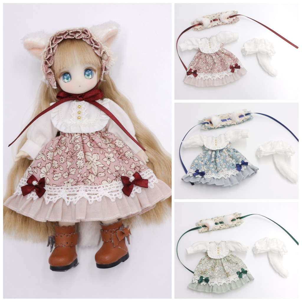 猫ちゃんお花ワンピースセット🐱