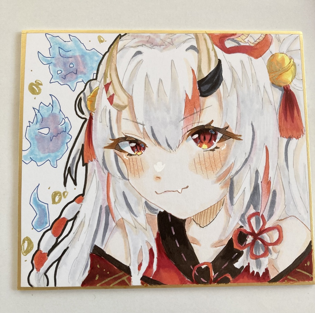 百鬼あやめ 色紙