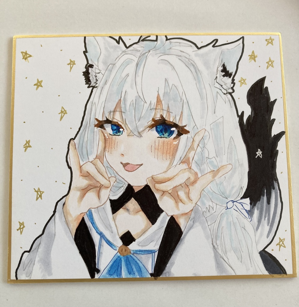 白上フブキ 色紙