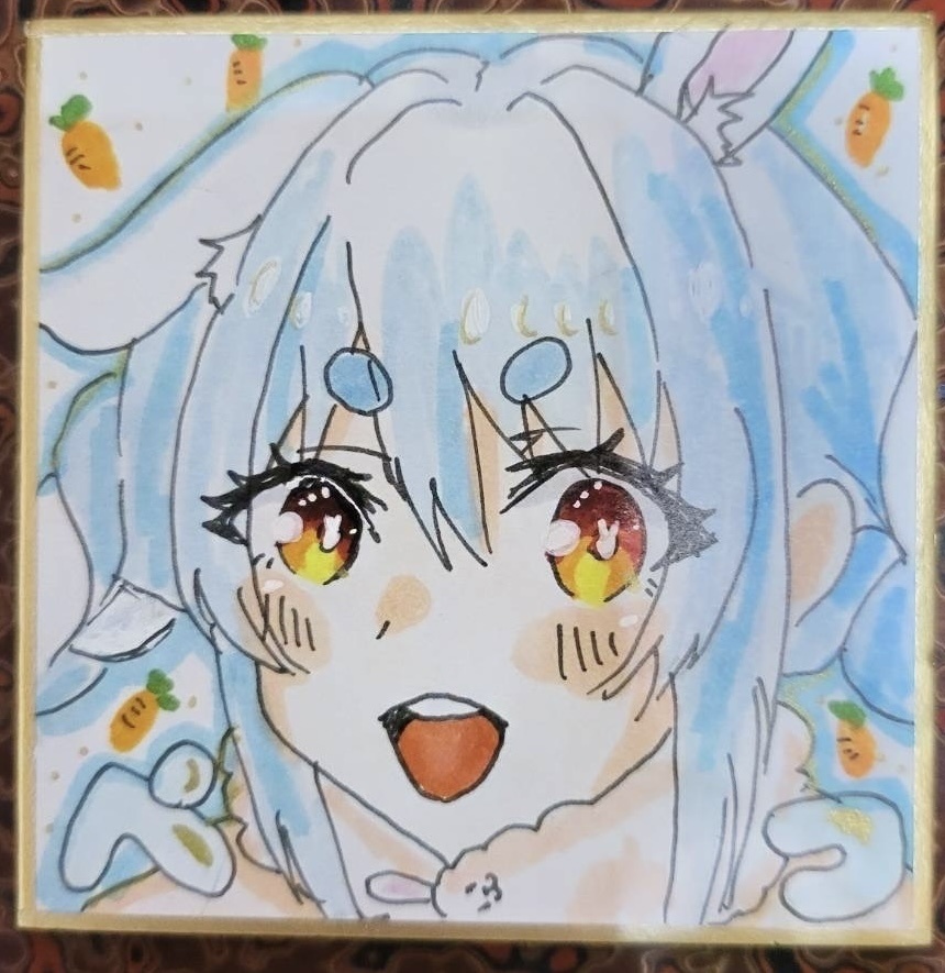 兎田ぺこら 豆色紙