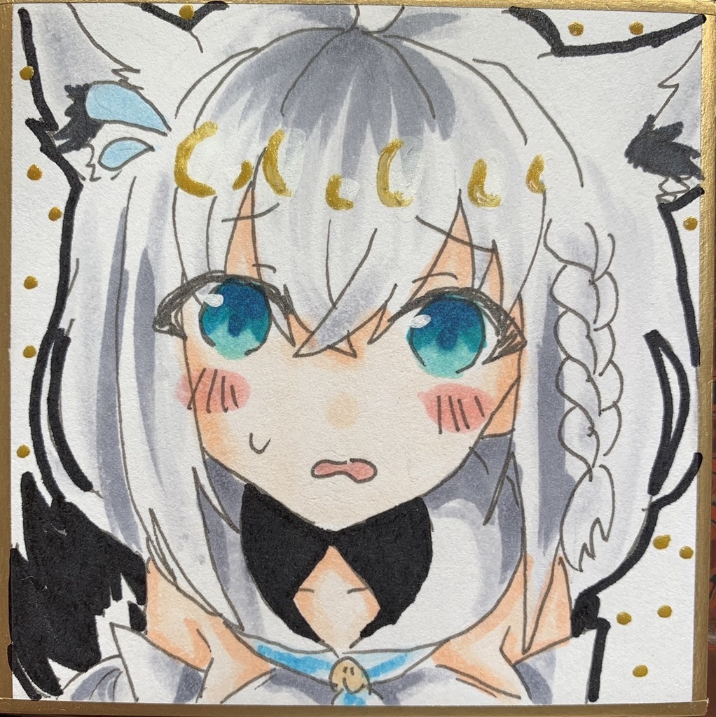 白上フブキ 豆色紙