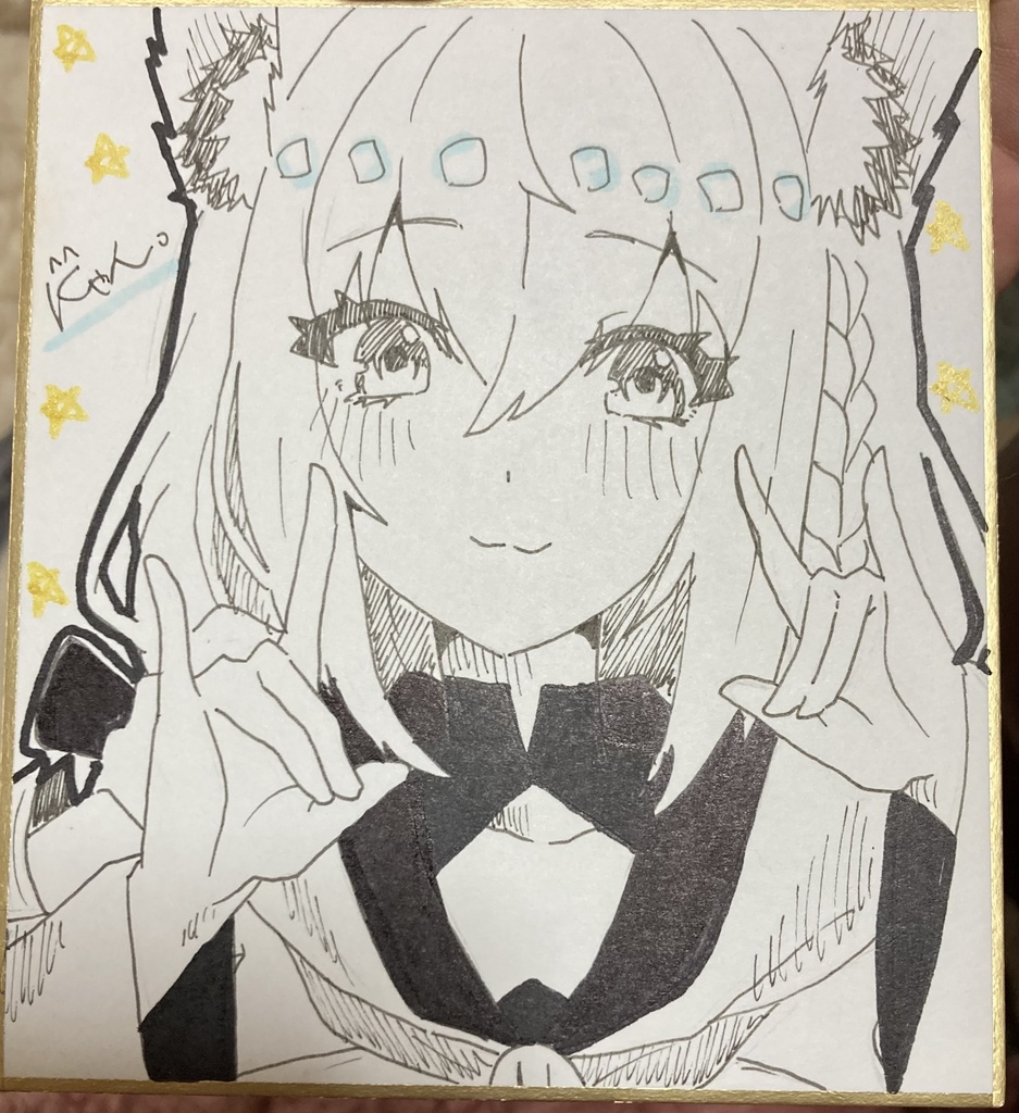白上フブキ 色紙