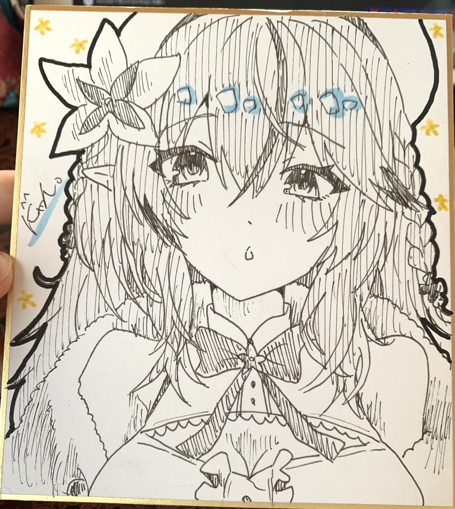 雪花ラミィ 色紙