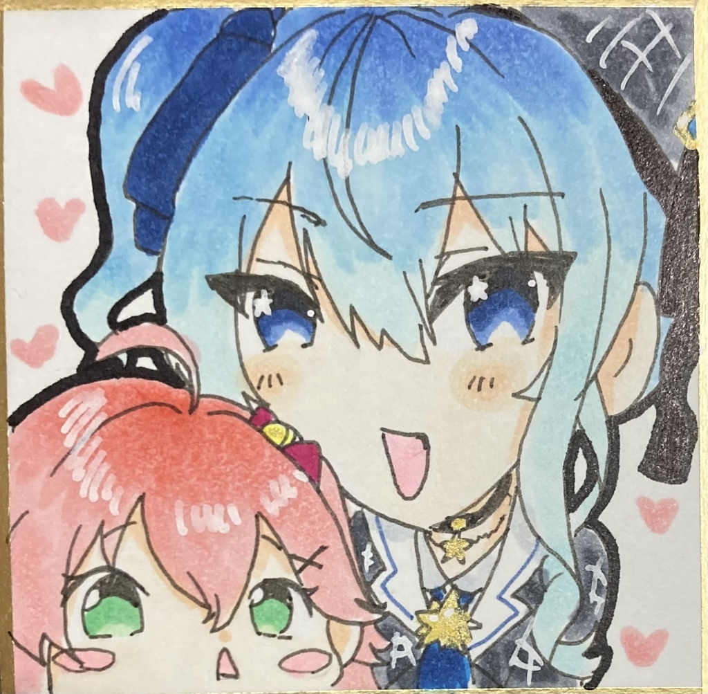 星街すいせい＆さくらみこ 豆色紙