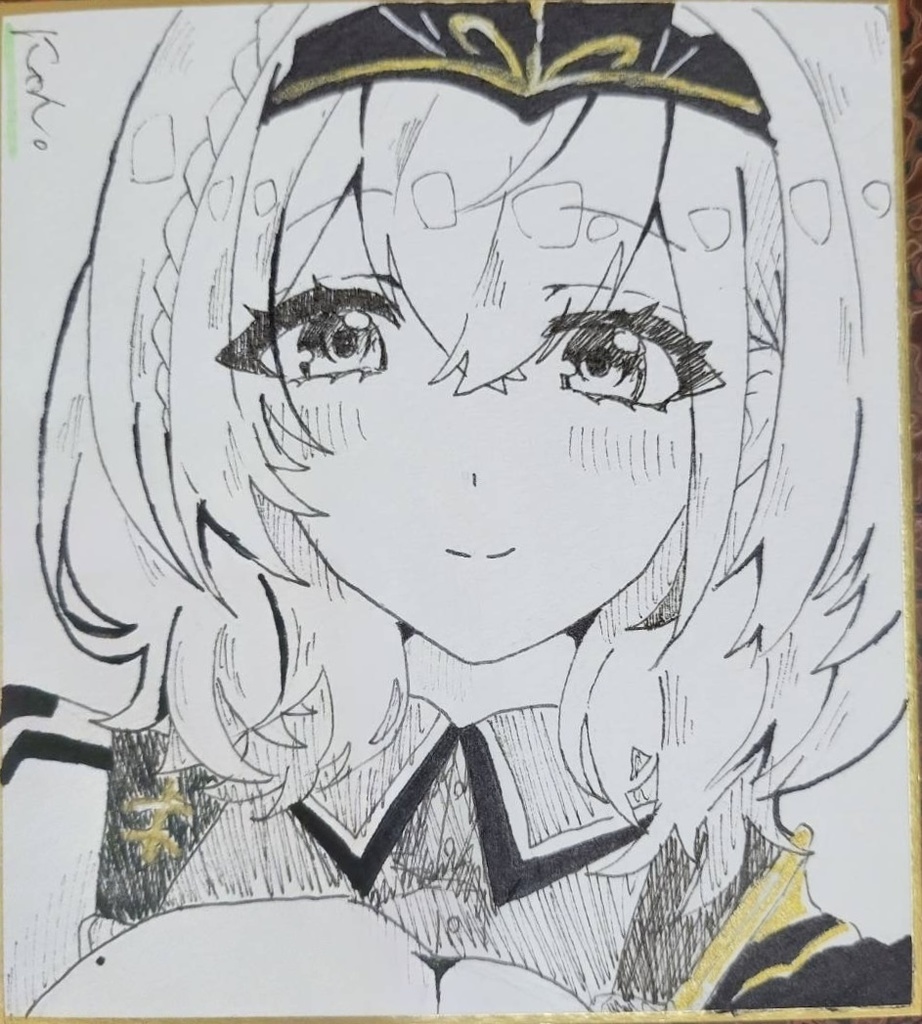 白銀ノエル 色紙
