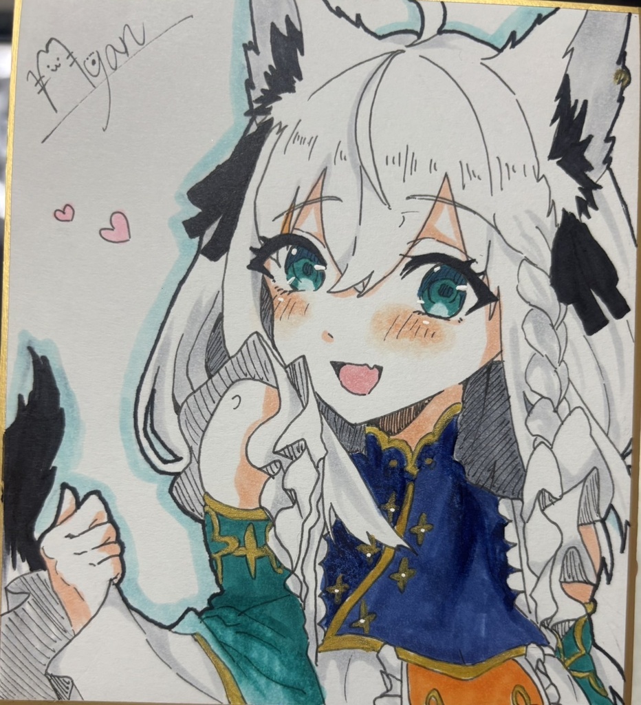 白上フブキ 色紙