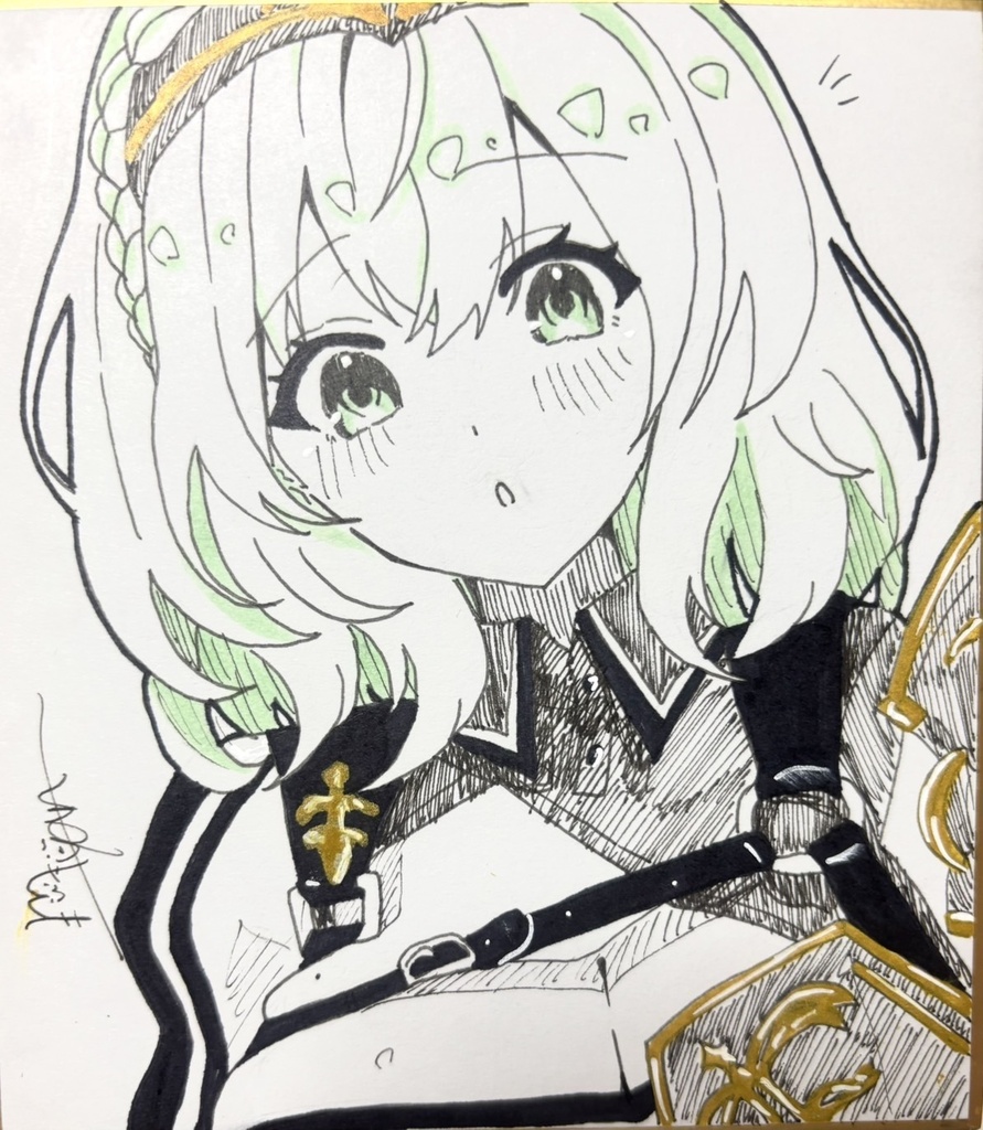 白銀ノエル 色紙