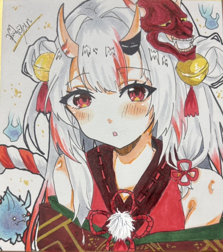 百鬼あやめ 色紙