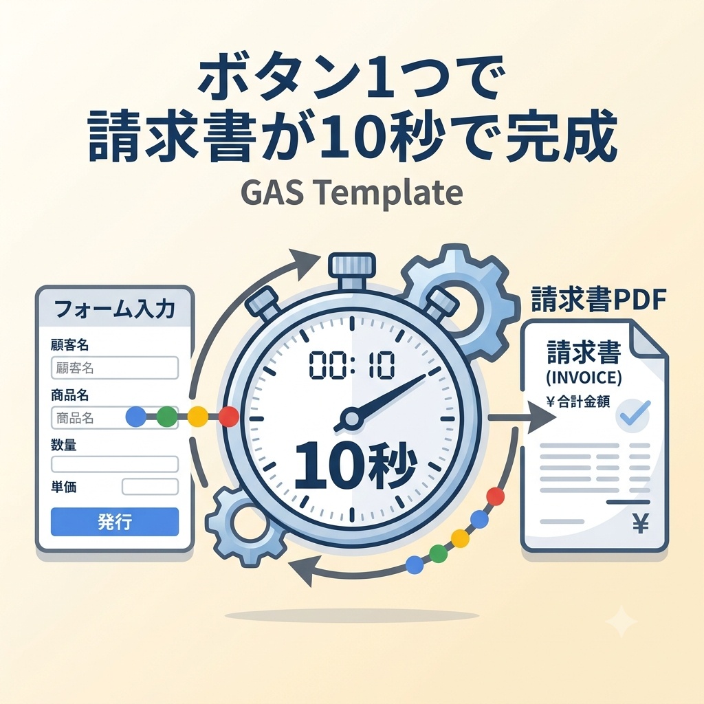 【GASテンプレート】請求書自動発行ツール｜フォーム入力だけでPDF自動生成