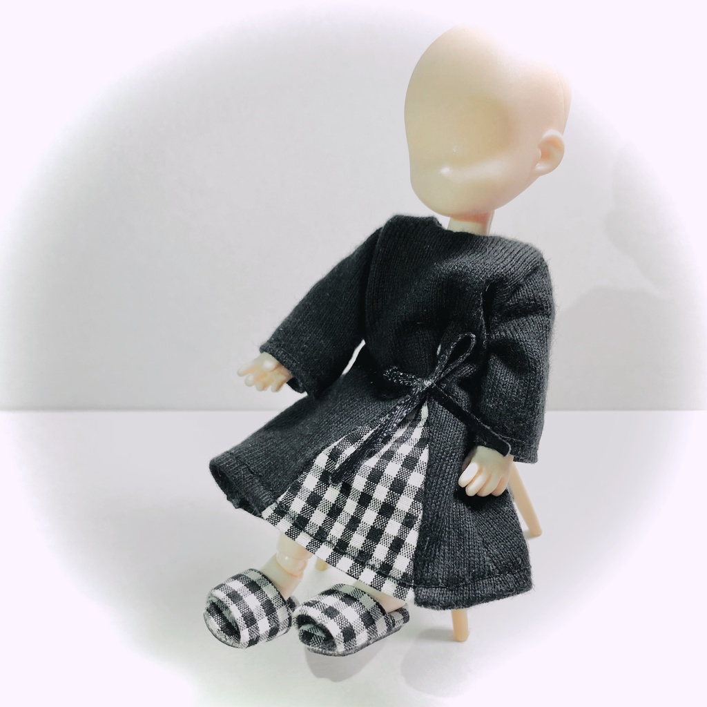 オビツ11 ロングシャツワンピとスリッパ