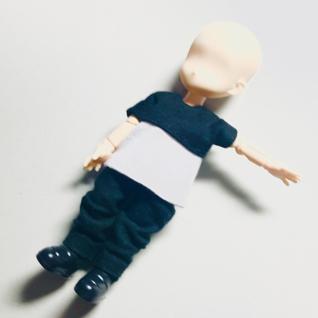 オビツ11 ツートンモノクロTシャツ