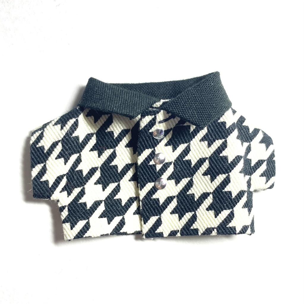 ぬい服　千鳥格子シャツ