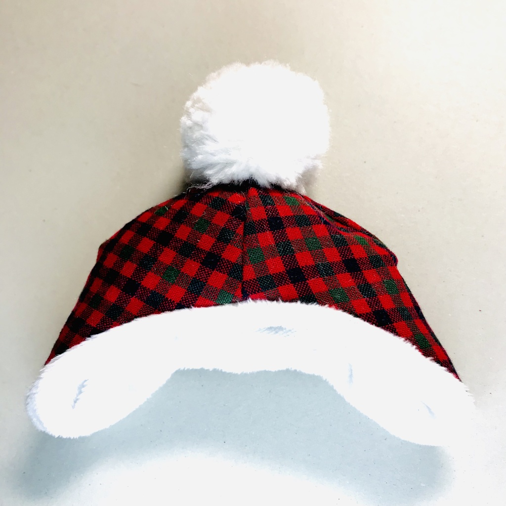 ぬい帽子！クリスマスぽんぽん付き帽子
