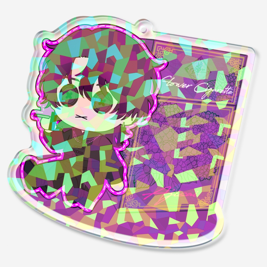 紅藍レネ【デフォルメ】◆ホログラムアクキー