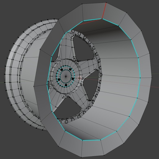 【VRChat向け】5本3ピースホイール Cardina