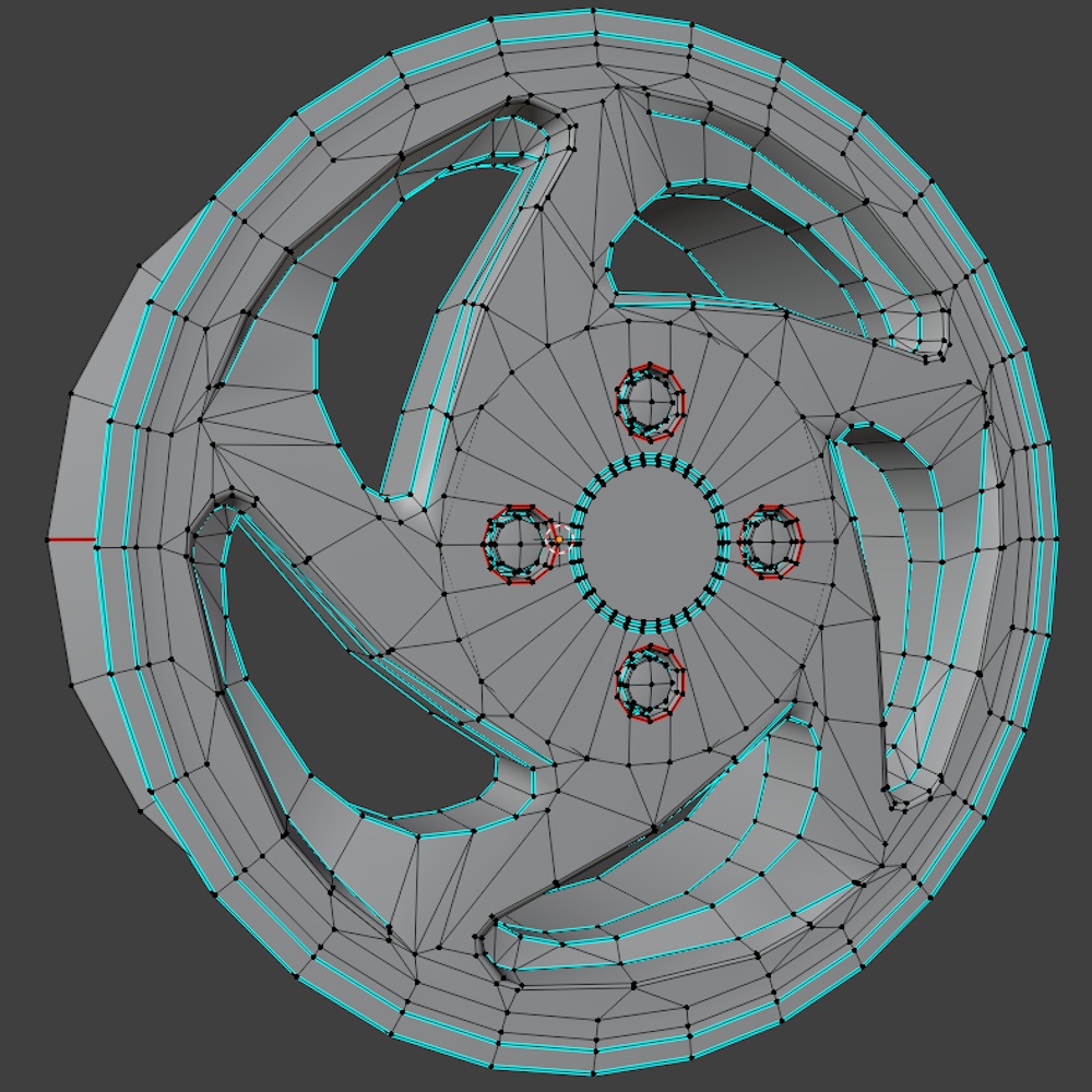 【VRChat向け】ノーマル風ホイール 『Dish4』