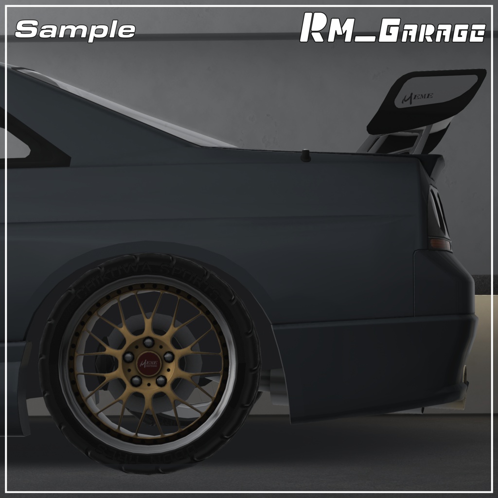 【VRChat向け】メッシュ3ピースホイール 『300OVR-XX』