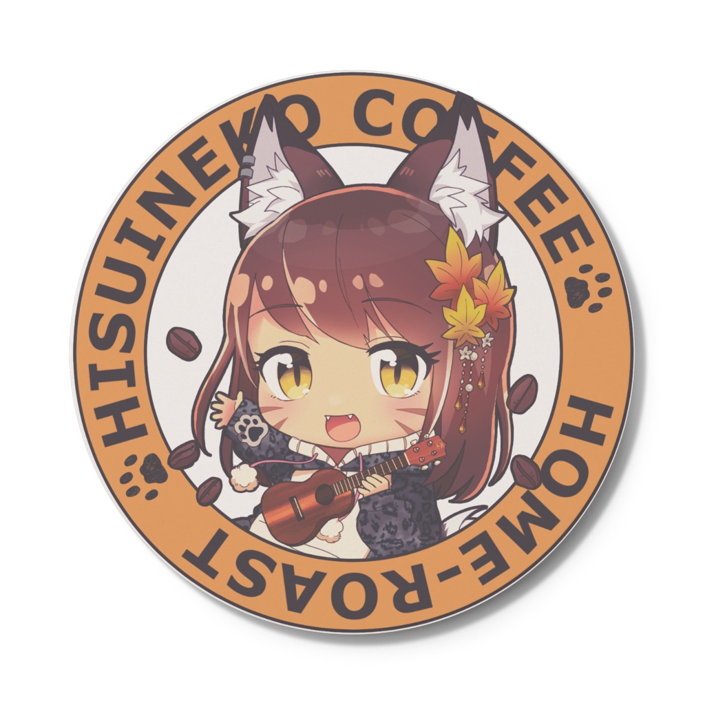 ひすいねこ白雲石コースター