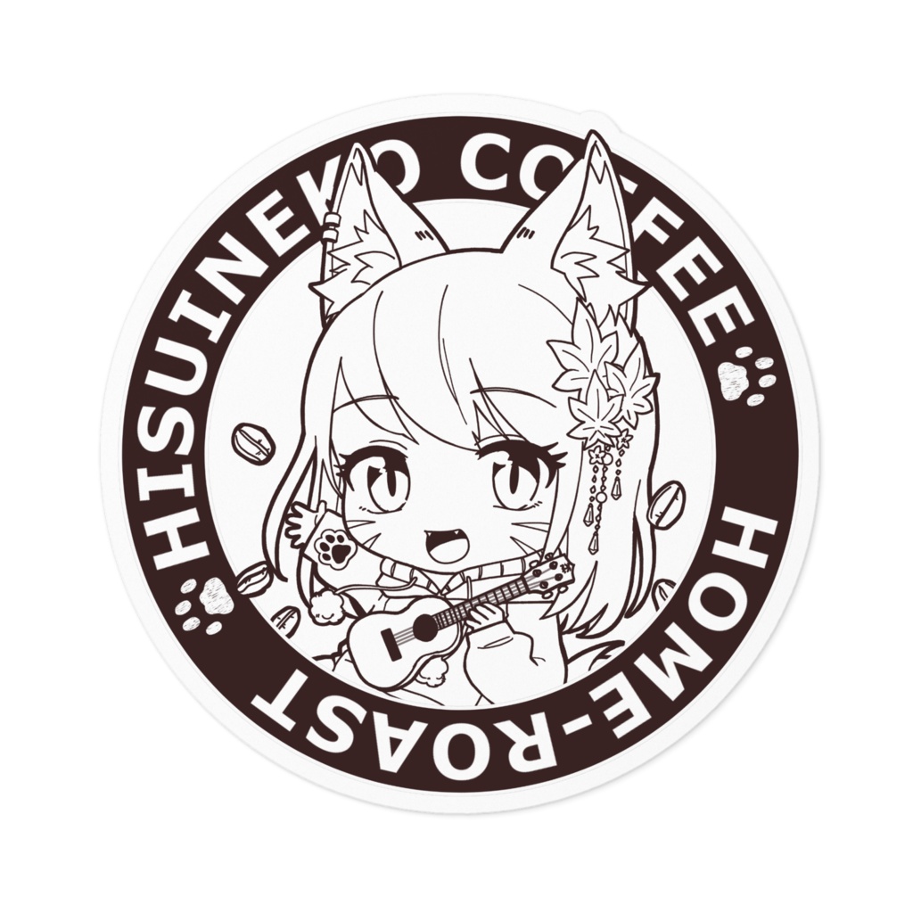 ひすいねこステッカー