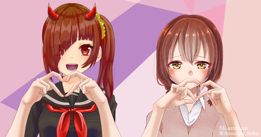 【無料版あり】ハートを作る手④【+不器用に】