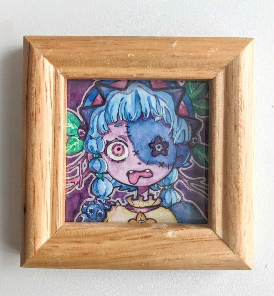 ブルーベリーのゾンビちゃん　ミニ原画