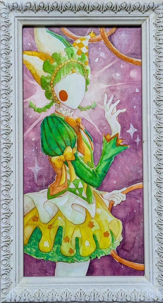 額入り水彩原画 妖怪モチーフオリジナルキャラクター