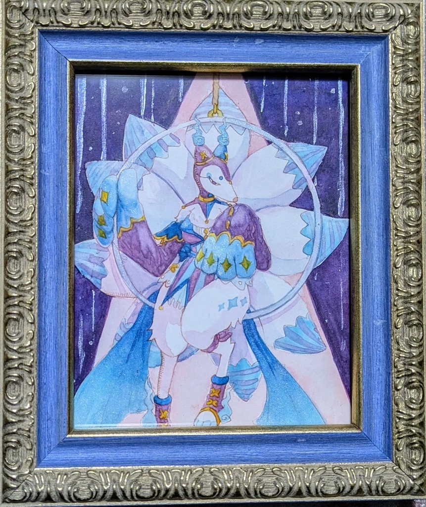 額入り水彩原画 妖怪モチーフオリジナルキャラクター