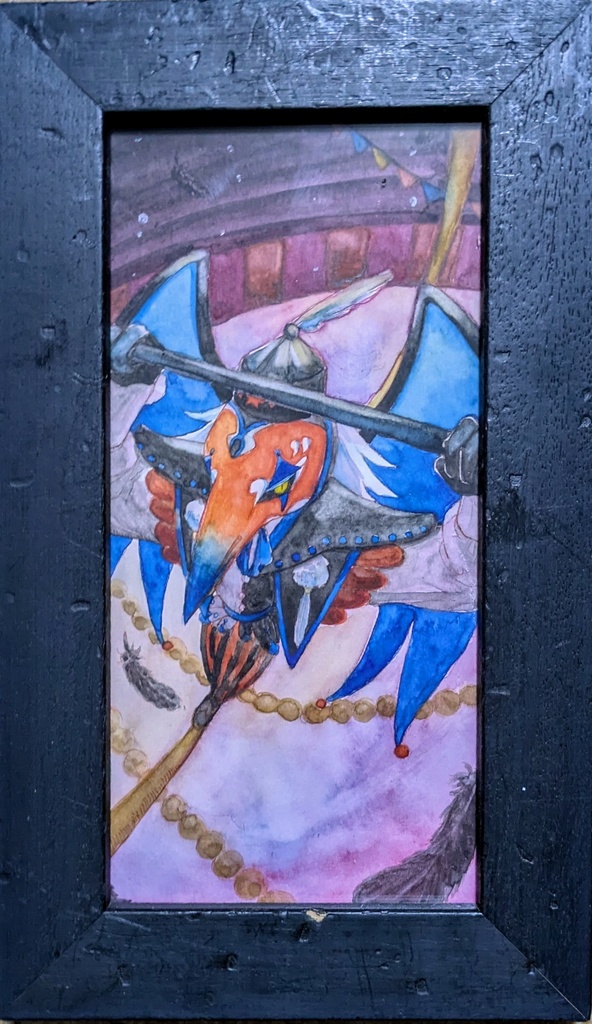 額入り水彩原画 妖怪モチーフオリジナルキャラクター