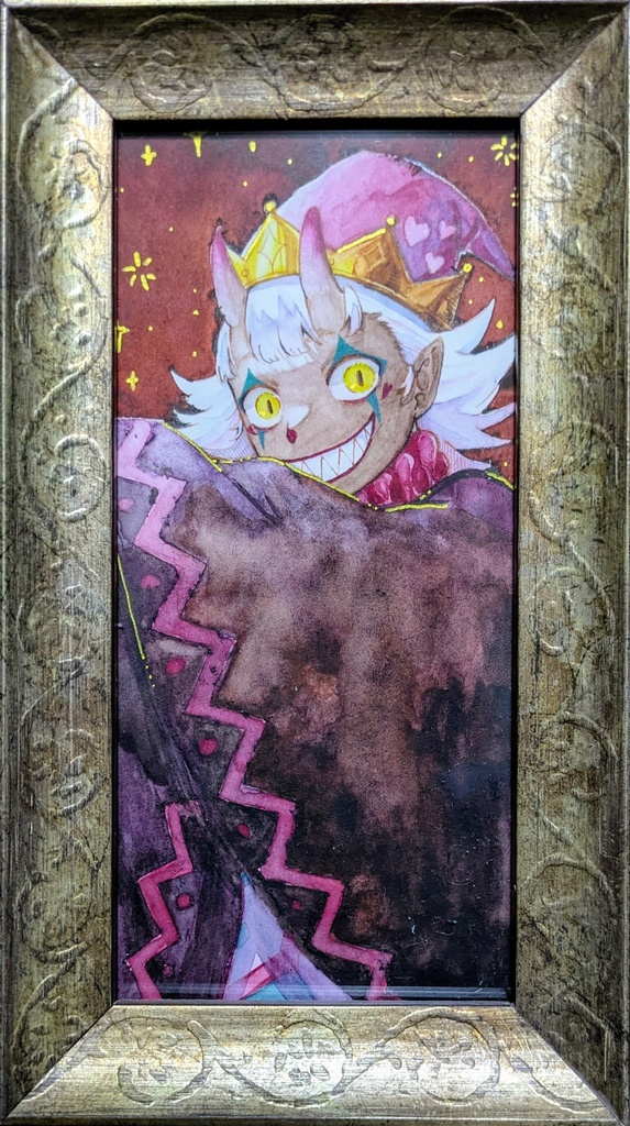 額入り水彩原画 妖怪モチーフオリジナルキャラクター