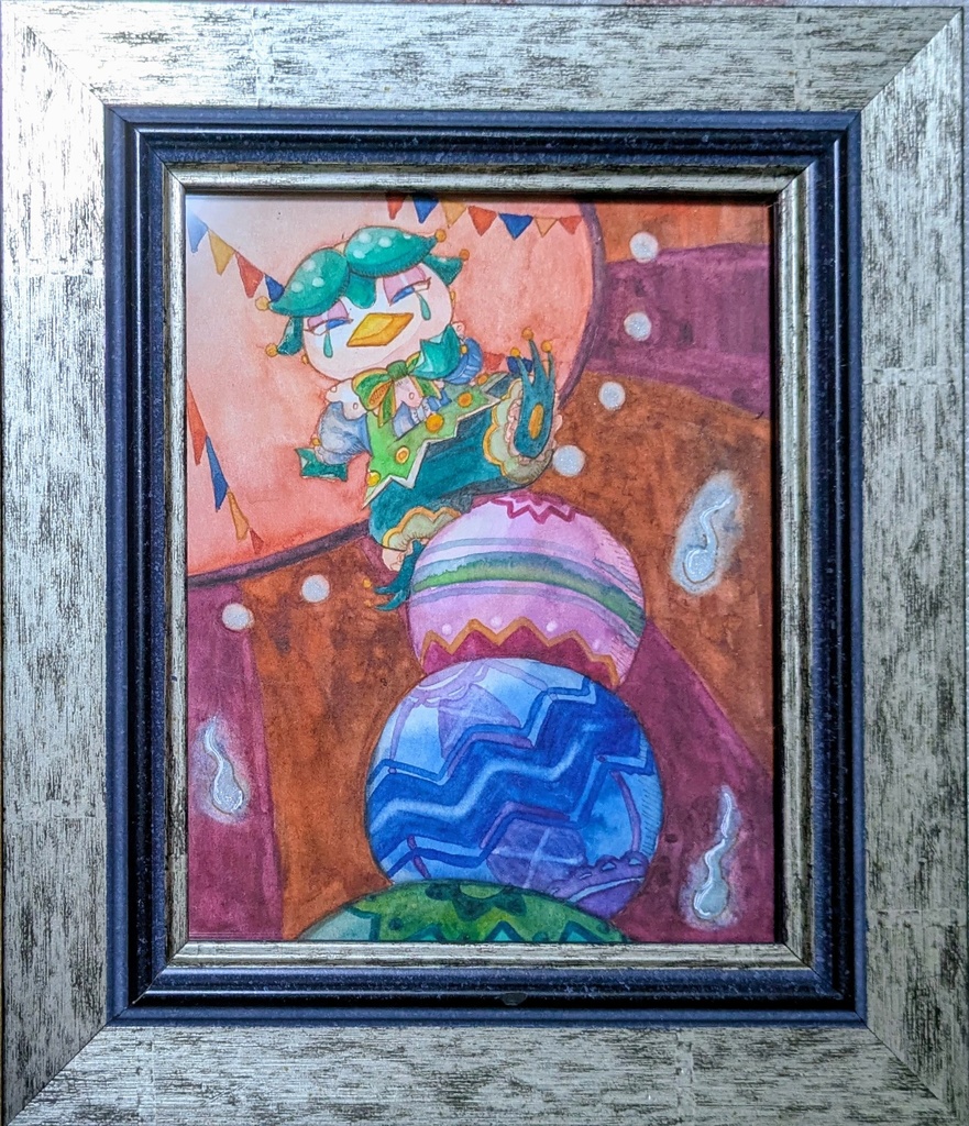 額入り水彩原画 妖怪モチーフオリジナルキャラクター