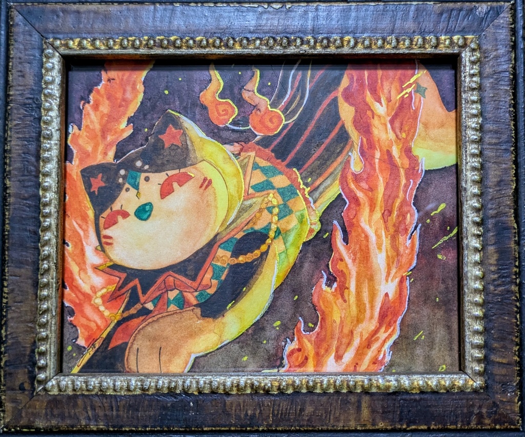 額入り水彩原画 妖怪モチーフオリジナルキャラクター