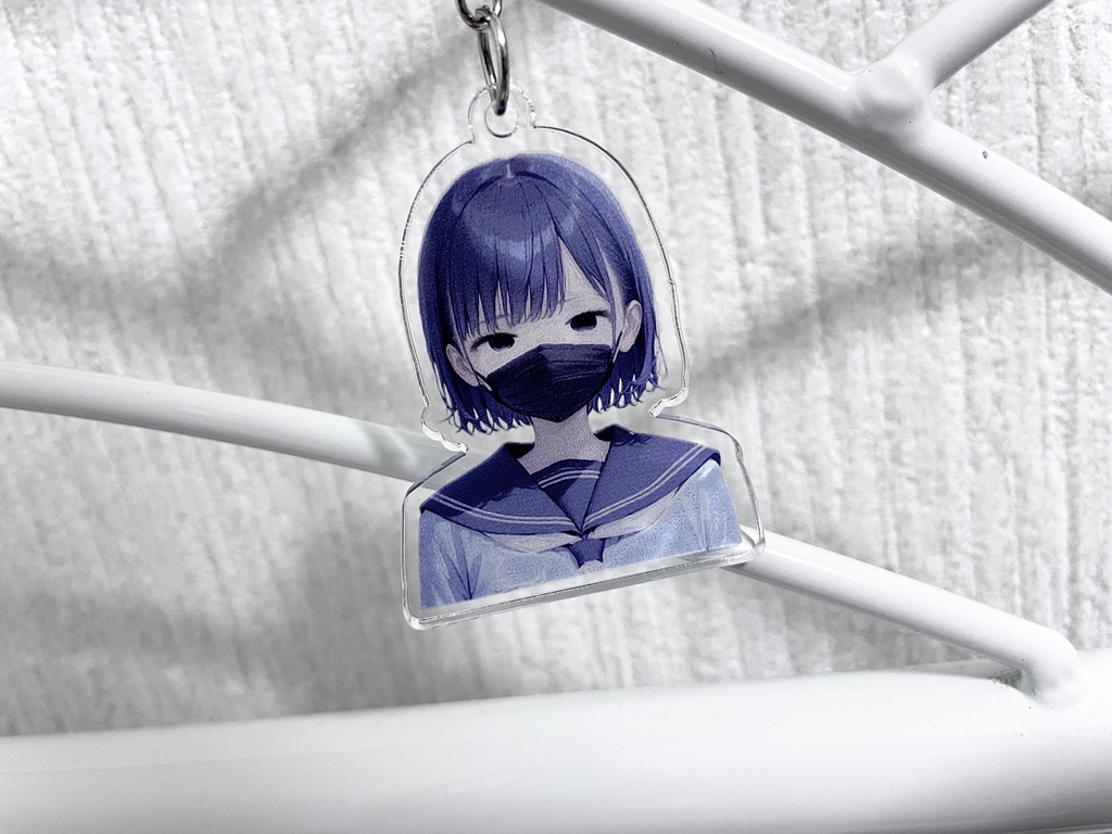 青色セーラー服アクリルキーホルダー
