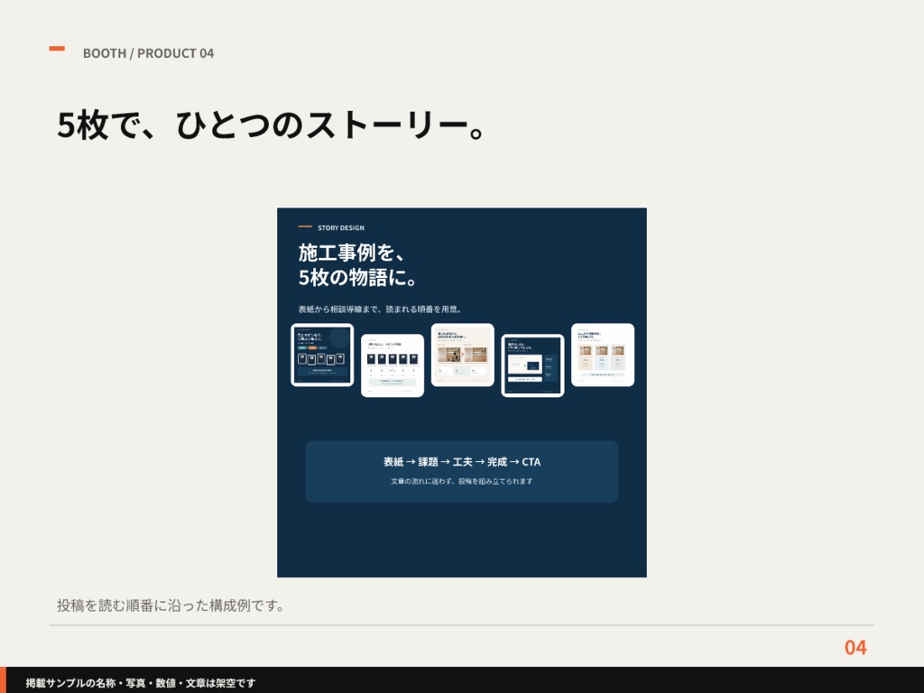 工務店・リフォーム会社向け|施工事例Instagram投稿テンプレ30枚【PPTX】